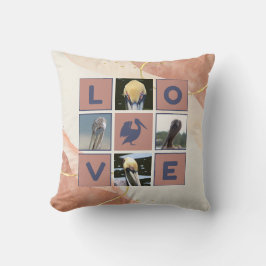 抽象芸術ミニマルな愛ペリカン写真 クッション