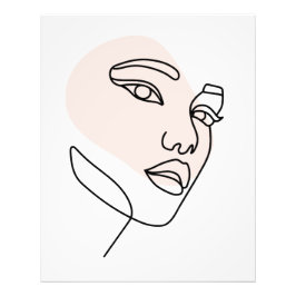 抽象芸術ミニマルの独身の女性ラインアートストーン2 フォトプリント           