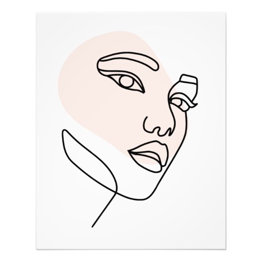 抽象芸術ミニマルの独身の女性ラインアートストーン2 フォトプリント            (正面)