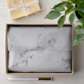 抽象芸術ミニマルシルバーグレーメタリックマーブルルクス 薄葉紙 (ギフト)