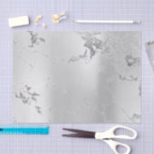 抽象芸術ミニマルシルバーグレーメタリックマーブルルクス 薄葉紙 (クラフト)