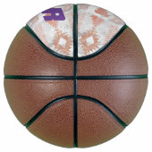 抽象芸術ミニマルバラ金ゴールドアステカ白大理石 バスケットボール (右)