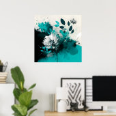 抽象芸術ミニマルパステルカラーズポスター ポスター (ホームオフィス)