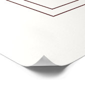 抽象芸術ミニマルボースタイルデザインフローラ花 ポスター (角)