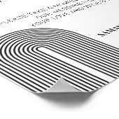 抽象芸術ミニマルリングや輪温結婚暖徴候 ポスター (角)