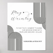 抽象芸術ミニマルリングや輪温結婚暖徴候 ポスター (正面)