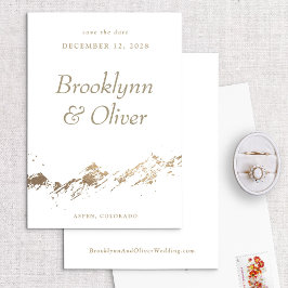 抽象芸術ミニマル山の白の保存日付 セーブザデート