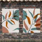 抽象芸術ミニマル植物壁画集