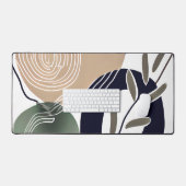 抽象芸術ミニマル植物学 デスクマット (キーボード&マウス)