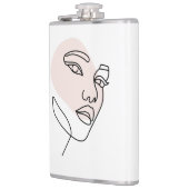 抽象芸術ミニマル独身のラインアート2 フラスク (左)