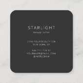 抽象芸術ミニマル美しいサロン名刺 スクエア名刺 (裏面)