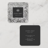 抽象芸術ミニマル美しいサロン名刺 スクエア名刺 (正面/裏面)