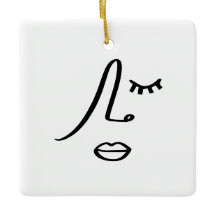 抽象芸術ミニマル顔アモダンートデザイン