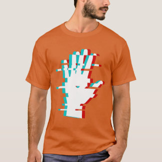 抽象芸術ミニマル3Dハンド Tシャツ