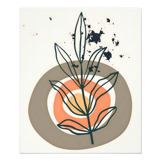 抽象芸術ミニマル フォトプリント            (正面)