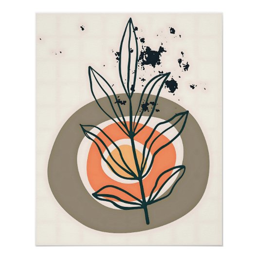 抽象芸術ミニマル ポスター (正面)