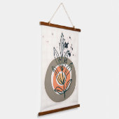 抽象芸術ミニマル 吊り下げ型タペストリー (傾斜あり)