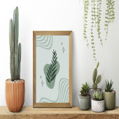 抽象芸術ミニマ葉リスト ポスター