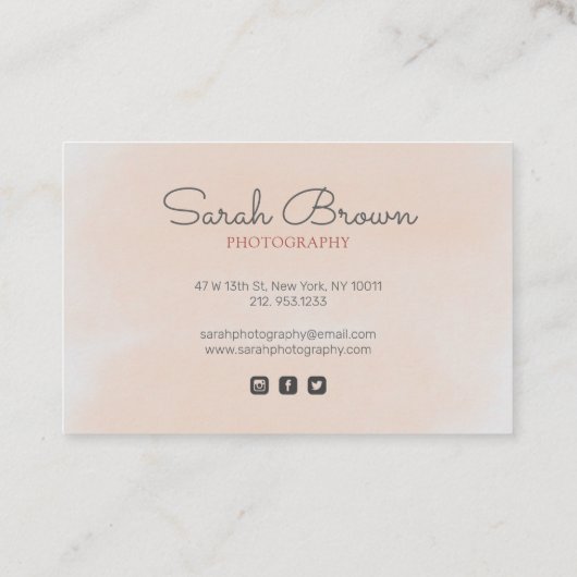 抽象芸術ミニモダンマリストマウンテンプロフェッショナル 名刺 (裏面)