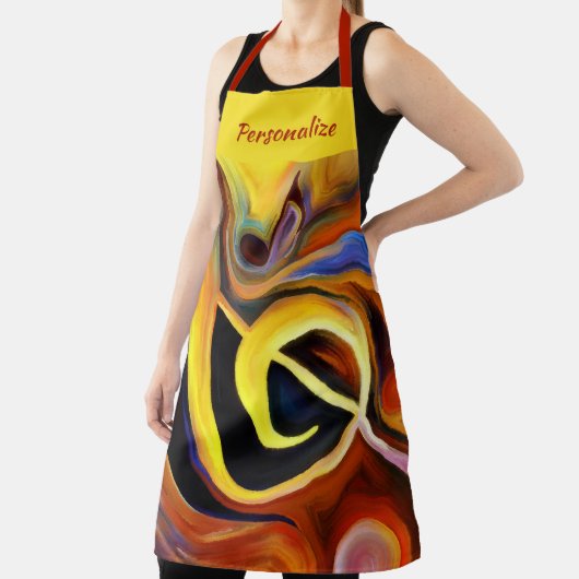 抽象芸術ミュージカルパーソナライズされたノートアーティストスモック エプロン (インサイチュ)
