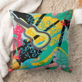 抽象芸術ミュージカルブレンド クッション (ブランケット)