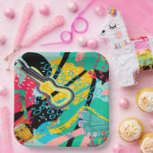 抽象芸術ミュージカルブレンド ペーパープレート (パーティー)