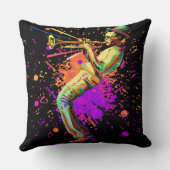 抽象芸術ミュージシャン遊ズトランペット クッション (裏面)