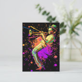 抽象芸術ミュージシャン遊ズトランペット ポストカード (スタンド正面)