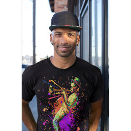 抽象芸術ミュージシャン遊ズトランペット Tシャツ