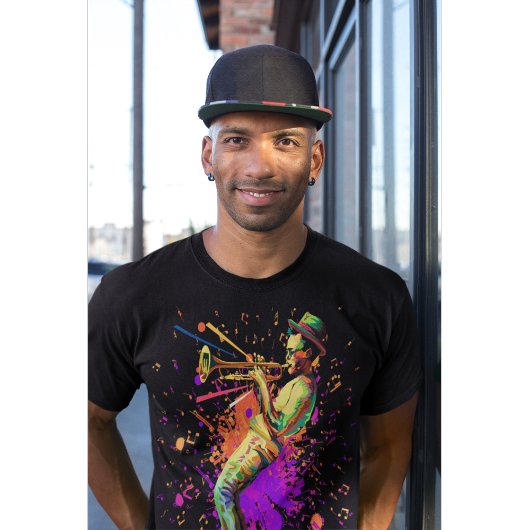 抽象芸術ミュージシャン遊ズトランペット Tシャツ