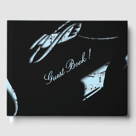 抽象芸術ミュージックゲストブックブルー ゲストブック