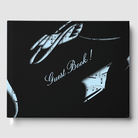 抽象芸術ミュージックゲストブックブルー ゲストブック (正面)