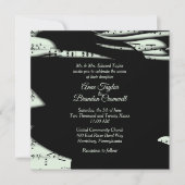 抽象芸術ミュージックテーマ結婚式招待状ミントグリーン 招待状 (正面)