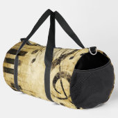 抽象芸術ミュージックノートとピアノ鍵 ダッフルバッグ (右コーナー)