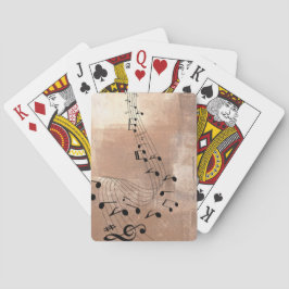 抽象芸術ミュージックノート トランプ