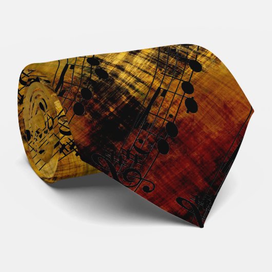 抽象芸術ミュージックノート ネクタイ (ロール)