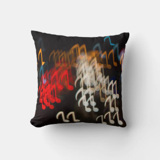 抽象芸術ミュージックノート：ライト《写真》ぼけ味背景 クッション