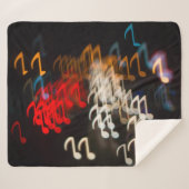 抽象芸術ミュージックノート：ライト《写真》ぼけ味背景 シェルパブランケット (正面(横))