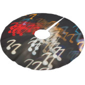 抽象芸術ミュージックノート：ライト《写真》ぼけ味背景 ブラッシュドポリエステルツリースカート (アングル)