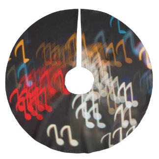 抽象芸術ミュージックノート：ライト《写真》ぼけ味背景 ブラッシュドポリエステルツリースカート