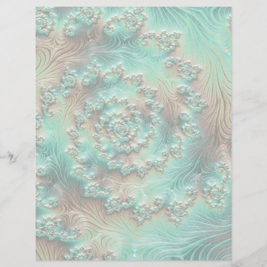 抽象芸術ミュートパステルフラクタルスクラップブック紙 (正面)