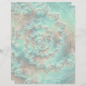 抽象芸術ミュートパステルフラクタルスクラップブック紙 (正面/裏面)