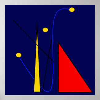 抽象芸術ミロインスパイアポスター ポスター