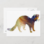 抽象芸術ミンクシルエット ポストカード (正面/裏面)