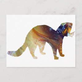 抽象芸術ミンクシルエット ポストカード