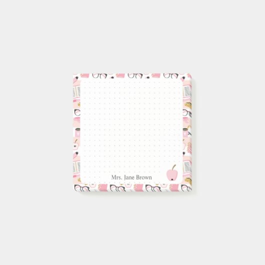 抽象芸術ミントと金ゴールドモダンポストイットのノート ポストイット (正面)