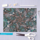 抽象芸術ミントグリーンフラクタル35背景 薄葉紙 (クラフト)