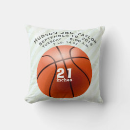 抽象芸術ミントスティープバスケットボールボーイズ誕生記録 クッション