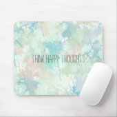 抽象芸術ミントブルーウォーターカラースプラッシュ幸せ マウスパッド (マウス)