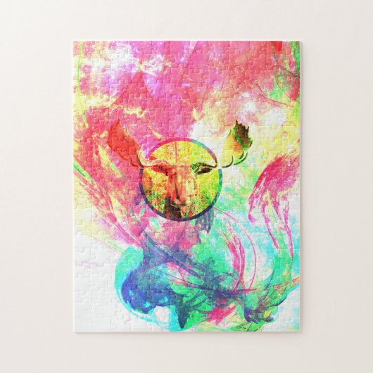 抽象芸術ムース写真パズル ジグソーパズル (縦)